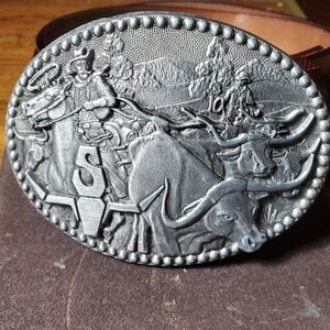 Western Metal Cowboy Belt Buckle